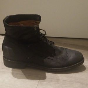 Men's Rag & Bone black suede lace up boots